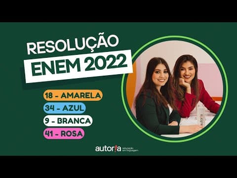 Thumbnail da aula: Enem 2022 / Enem 2022 Digital - Autoria Linguagem - Questão 18 | Linguagens, prova amarela