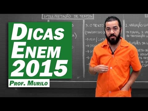 Thumbnail da aula: Dicas Enem 2015 - Interpretação de Textos e Gramática