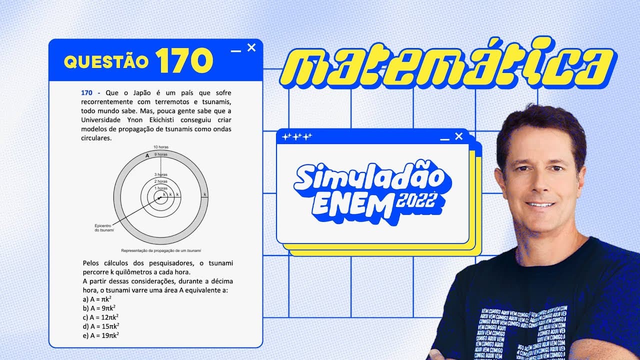 Thumbnail: Resolução Simuladão ENEM 2022 - #Matemática pt. 2