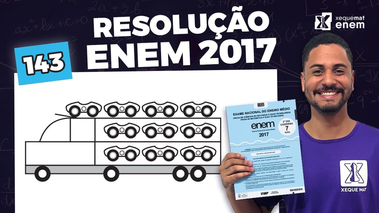 Thumbnail: 🟣 Questão 143 - Caderno Azul | Análise combinatória | MATEMÁTICA ENEM 2017