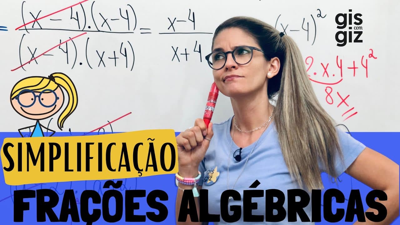 Thumbnail: FRAÇÕES ALGÉBRICAS | SIMPLIFICAÇÃO DE FRAÇÕES ALGÉBRICAS | #03