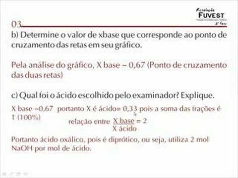 Thumbnail da aula: QUI 03 e 04 Resolução FUVEST 2008 2ª Fase