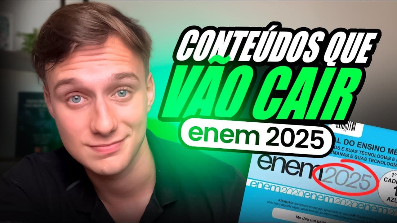 Thumbnail: ✅ CONTEÚDOS QUE MAIS CAEM NO ENEM (ATUALIZADO 2025)