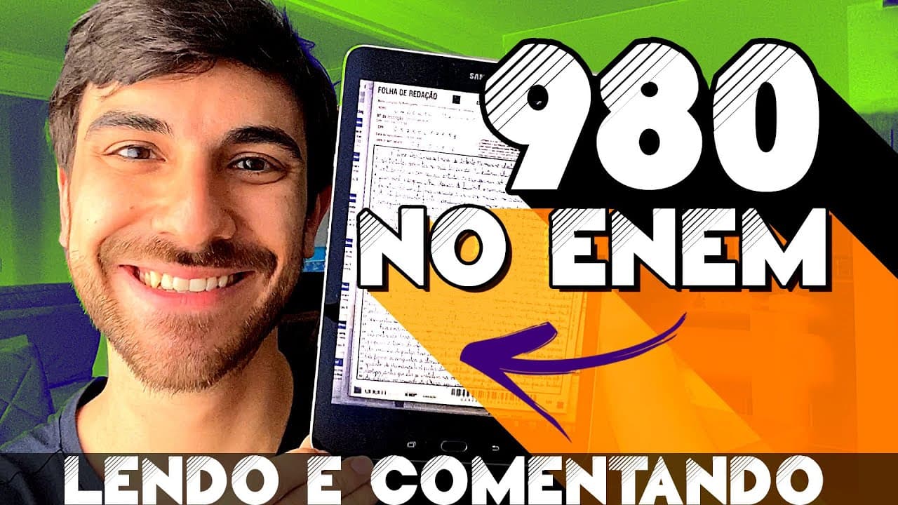 Thumbnail: LENDO MINHA REDAÇÃO 980 NO ENEM (Usei meu livro de repertório hihihi)
