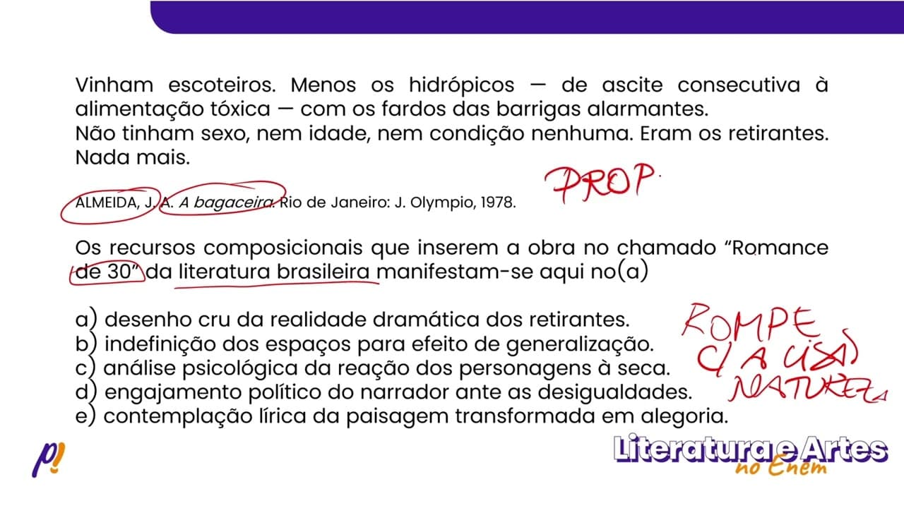 Thumbnail: ENEM 2022 - Séculos XX e XXI | Era o êxodo da seca de 1898. Uma ressurreição de cemitérios...