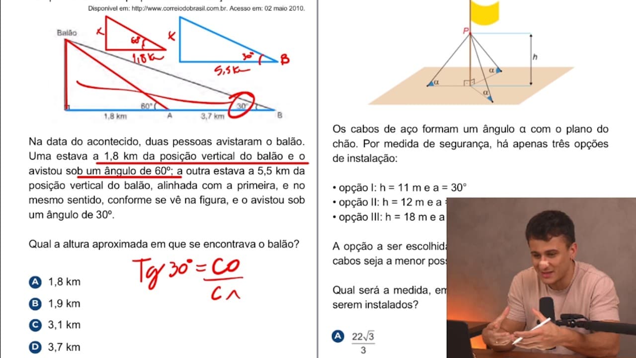 Thumbnail: TUDO DE TRIGONOMETRIA PRO ENEM 2026 (DIDÁTICA ALUCINANTE, MELHOR AULA DO YOUTUBE)