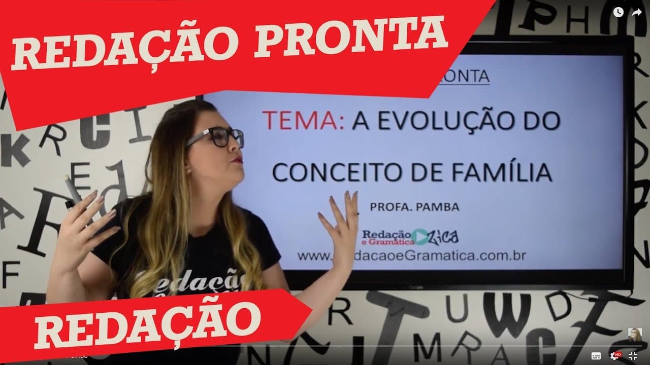 Thumbnail: REDAÇÃO PRONTA - Tema: A evolução do conceito de família (feat. Prof. Daniel Augusto)