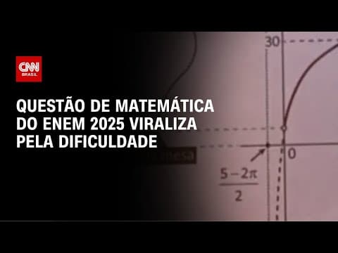 Thumbnail da aula: Enem 2025: entenda questão de matemática que viralizou pela dificuldade | LIVE CNN