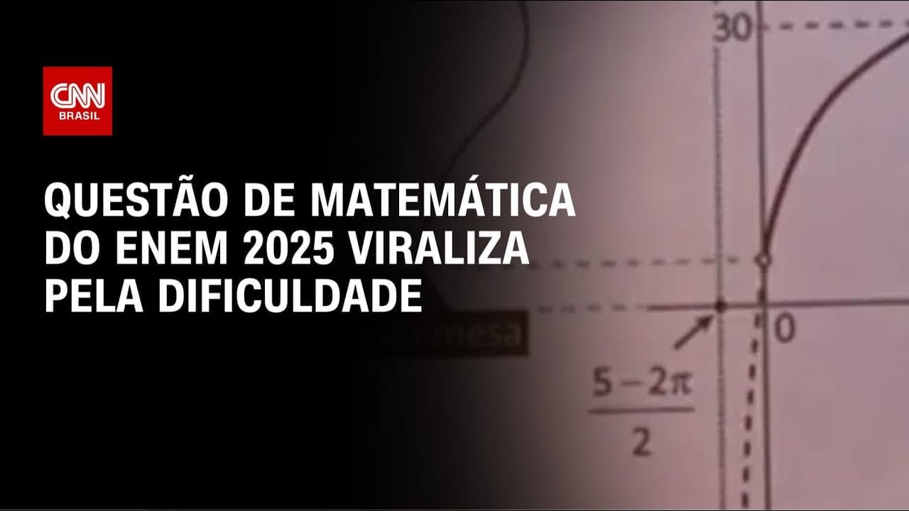 Thumbnail: Enem 2025: entenda questão de matemática que viralizou pela dificuldade | LIVE CNN