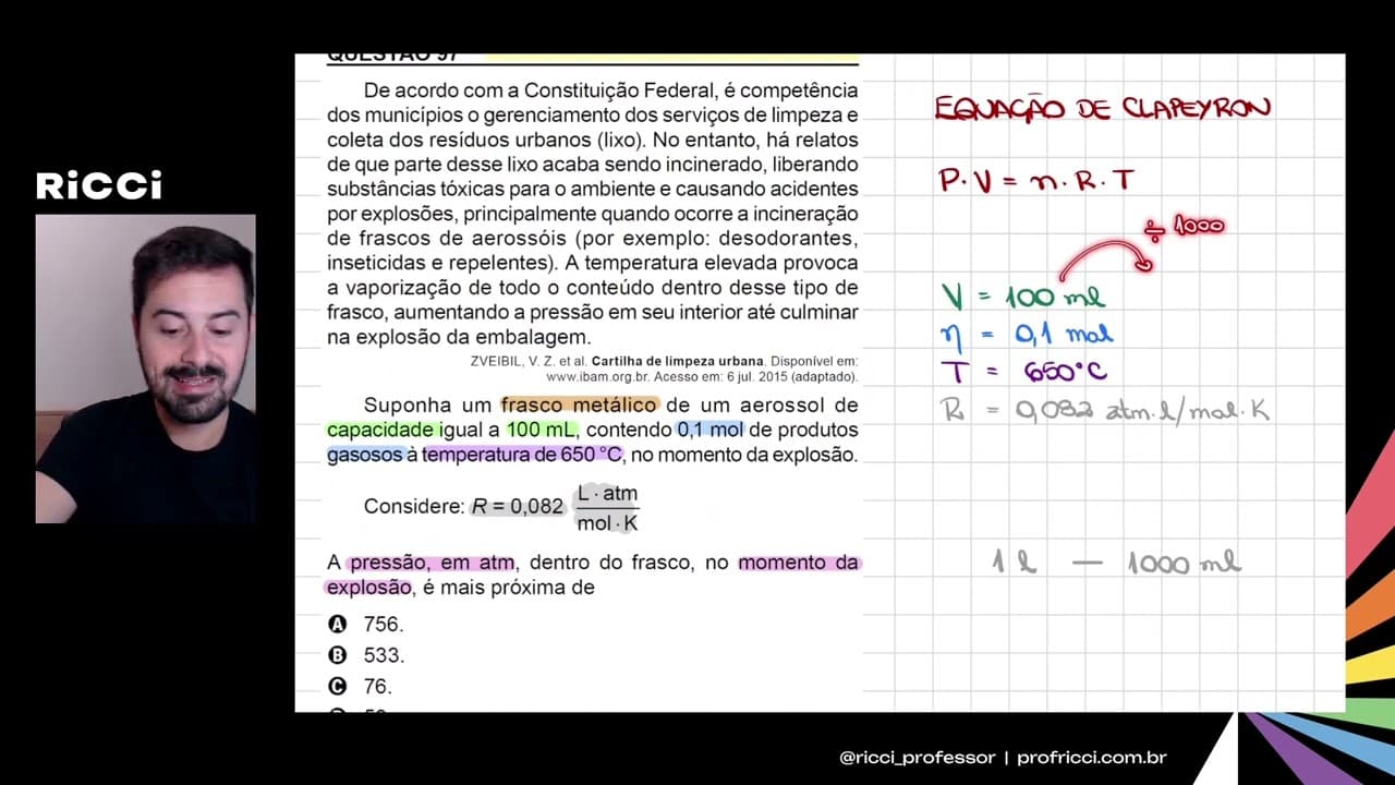 Thumbnail: [Termologia] ENEM 2023 | Questão 97 (Caderno Amarelo)