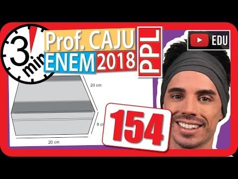Thumbnail da aula: 🏃ENEM 2018 PPL 👉 RAPIDINHA Questão 154 - Geometria Espacial