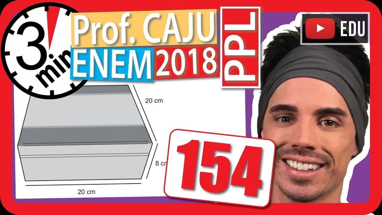 Thumbnail: 🏃ENEM 2018 PPL 👉 RAPIDINHA Questão 154 - Geometria Espacial
