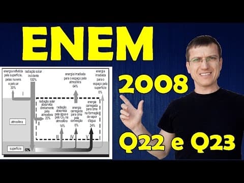 Thumbnail da aula: ENEM 2008 - Questões 22 e 23 - Prova Amarela - Termologia - Prof.  Marcelo Boaro