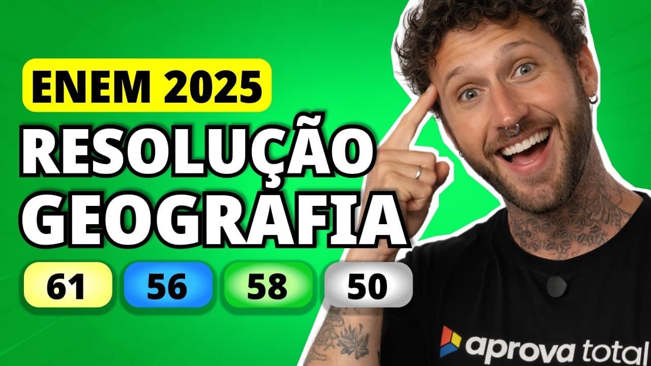 Thumbnail: ENEM 2025 GEOGRAFIA – Questão 61 | Por séculos, o Rio Reno tem sido uma rota de navegação confiável