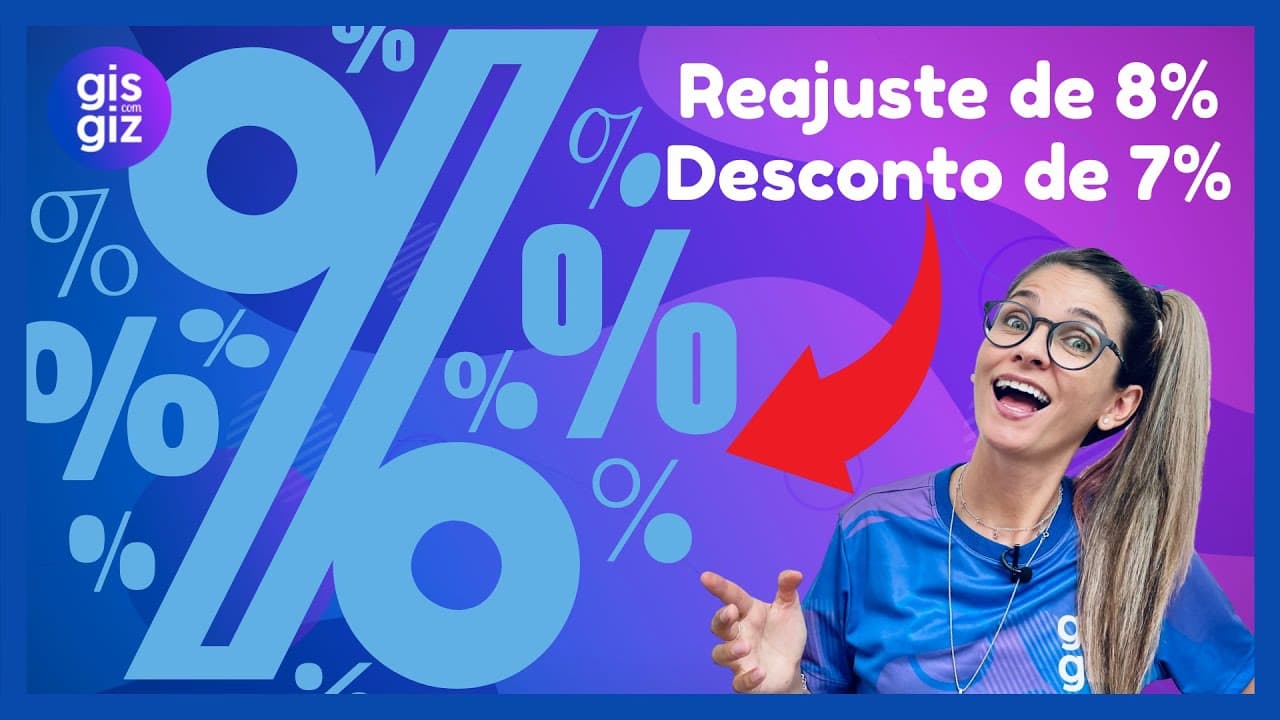 Thumbnail: QUESTÕES DE  PORCENTAGEM | REAJUSTE E DESCONTO | \Prof. Gis/