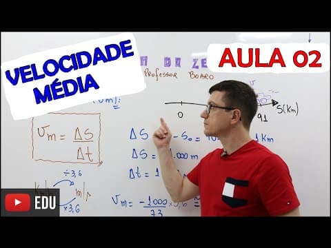 Thumbnail da aula: VELOCIDADE MÉDIA - FÍSICA BÁSICA (FÍSICA do ZERO) - Teoria e Exercícios   AULA 02