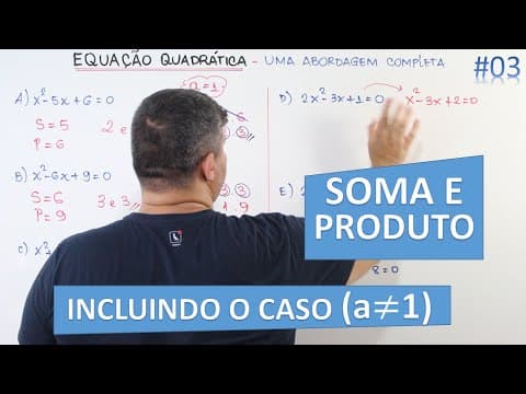 Thumbnail da aula: 📊 Relação entre Raízes e Coeficientes 🔷 Completo e com vários exemplos #03