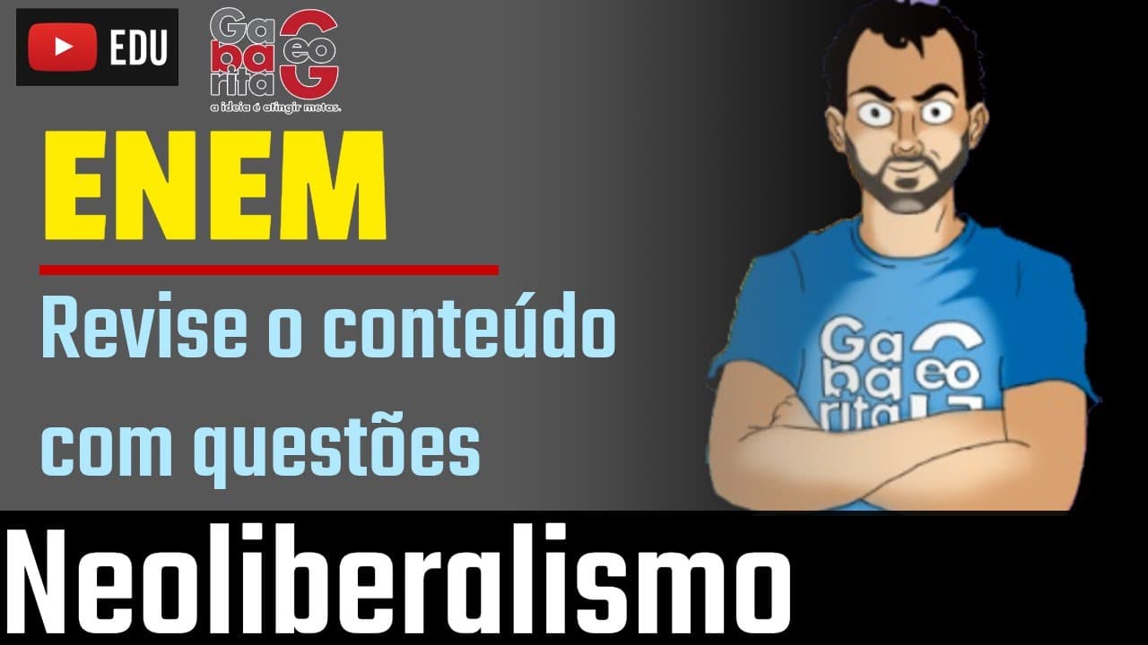 Thumbnail: Revisão Geografia pro ENEM 2019 | Neoliberalismo | Revise com questões |