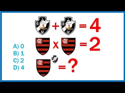 Thumbnail da aula: 🔥 Sistema lógico do clássico Vasco x Flamengo!!! Consegue resolver???