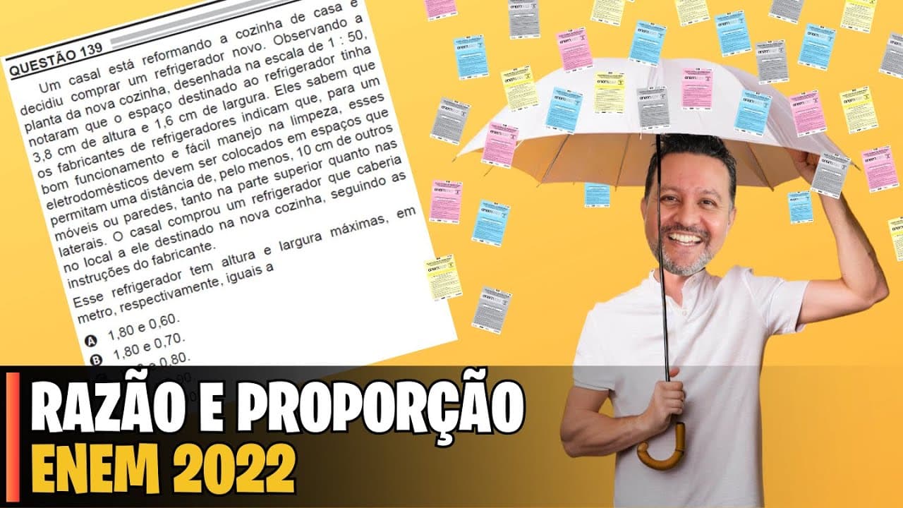 Thumbnail: ENEM 2022 | MATEMÁTICA - Um casal está reformando a cozinha de casa decidiu comprar um refrigerador