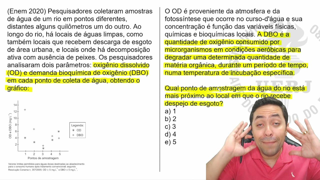 Thumbnail: 🔥 Pesquisadores coletaram amostras de água de um rio em pontos diferentes