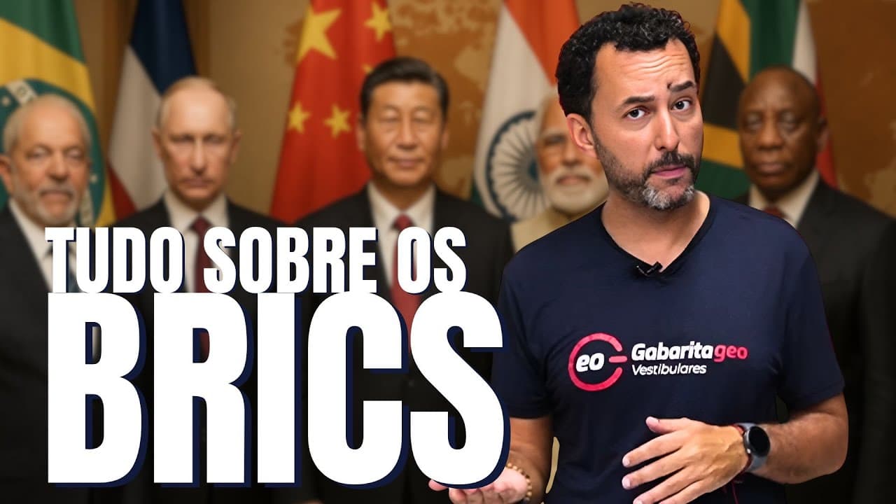 Thumbnail: REVISÃO UNESP 2026 | GEOGRAFIA | BRICS |