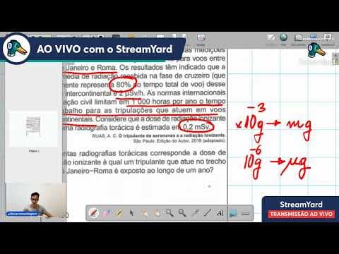 Thumbnail da aula: (ENEM 2023) Os raios cósmicos são fontes de radiação ionizante potencialmente perigosas...