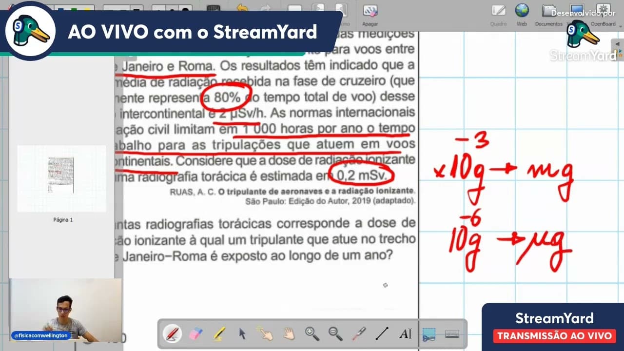 Thumbnail: (ENEM 2023) Os raios cósmicos são fontes de radiação ionizante potencialmente perigosas...