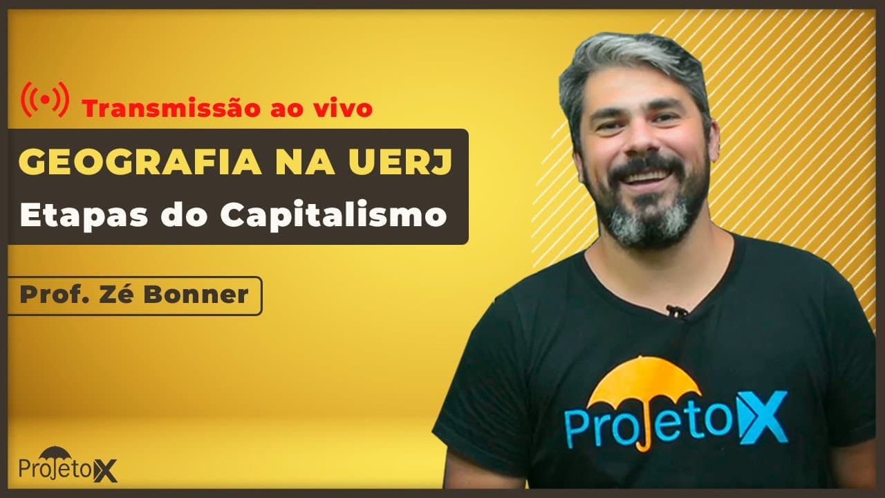 Thumbnail: Ao Vivo | Geografia na UERJ | Etapas do Capitalismo - Prof. Zé Bonner