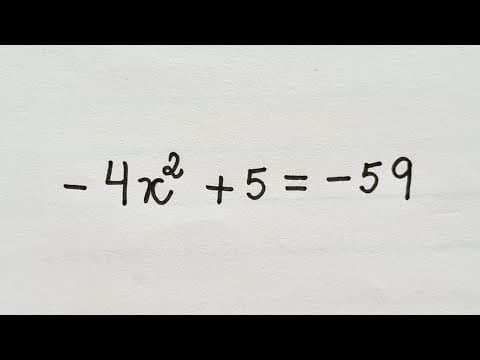 Thumbnail da aula: 🔴Equação do 2º Grau Incompleta do tipo: ax²+c=0   Professora Angela Matemática