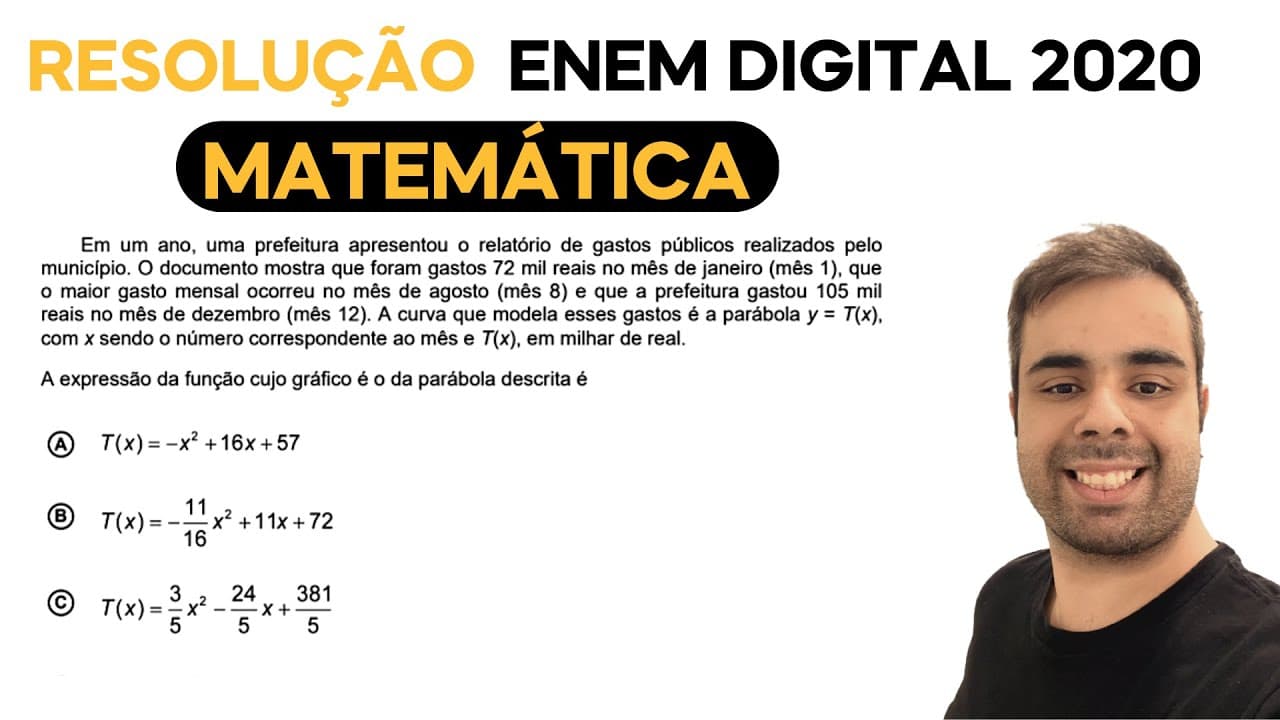Thumbnail: ENEM DIGITAL 2020 - Em um ano, uma prefeitura apresentou o relatório de gastos públicos realizados