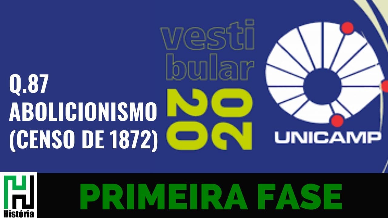 Thumbnail: Unicamp 2020 Q.87 Abolição da Escravidão (Q7 Lista Segundo Reinado)