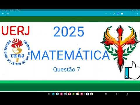 Thumbnail da aula: UERJ 2025 MATEMÁTICA questão 7, Um cilindro circular reto está contido em uma semiesfera de raio AB