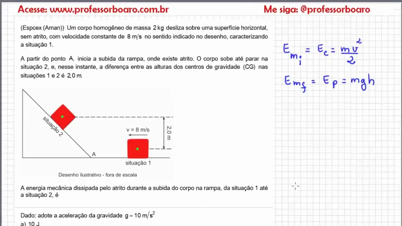 Thumbnail: EXERCÍCIOS PARA REVISÃO DE FÍSICA - Café com o Professor Boaro