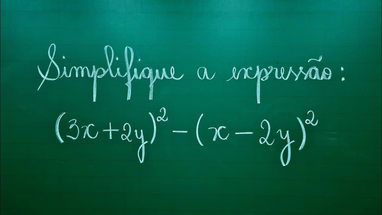 Thumbnail: SIMPLIFICAÇÃO DE EXPRESSÕES ALGÉBRICAS - PRODUTOS NOTÁVEIS - Professora Angela Matemática