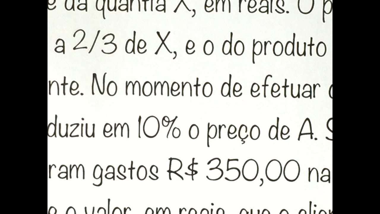 Thumbnail: MFUNA | NMF EXTRA - UERJ 2011 - EQUACIONANDO um problema de porcentagem de preço
