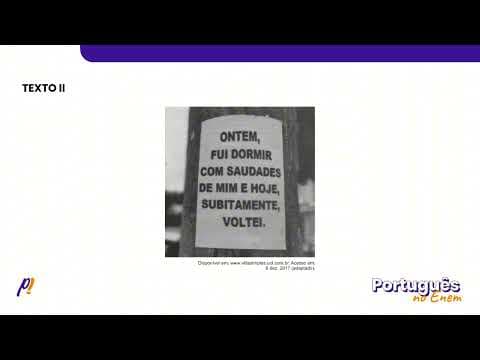 Thumbnail da aula: ENEM 2020 - ESTUDOS DO TEXTO | Considerando-se a função que os cartazes colados em postes...