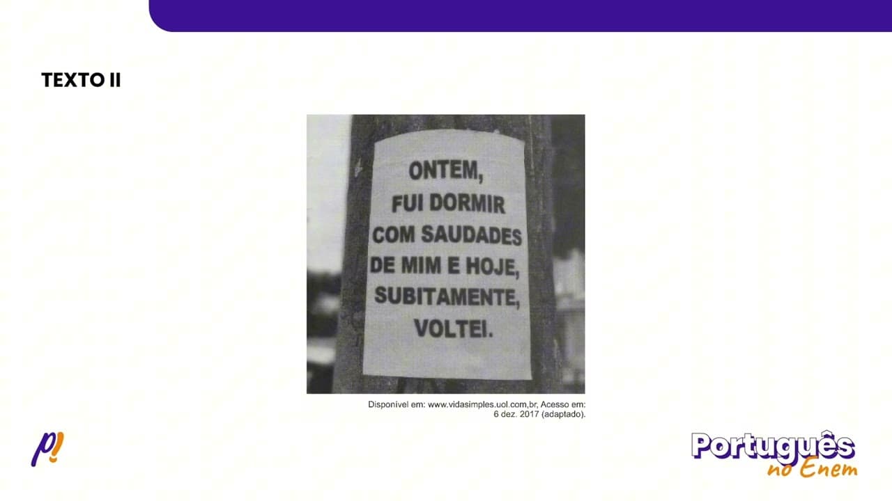 Thumbnail: ENEM 2020 - ESTUDOS DO TEXTO | Considerando-se a função que os cartazes colados em postes...