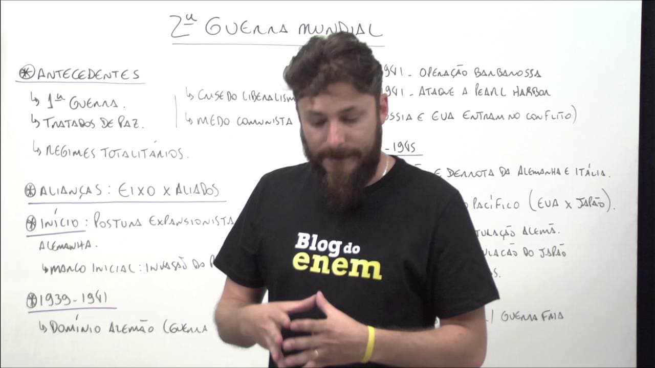 Thumbnail: SEGUNDA GUERRA MUNDIAL | HISTÓRIA | Prof. Bruno