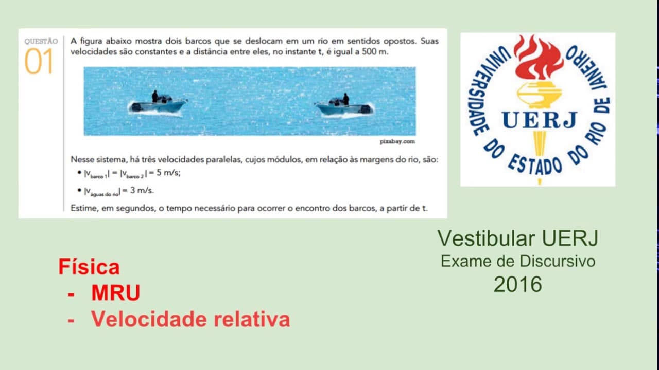 Thumbnail: Física - Vestibular UERJ 2016 - 1 Exame de Discursivo - Questão 1