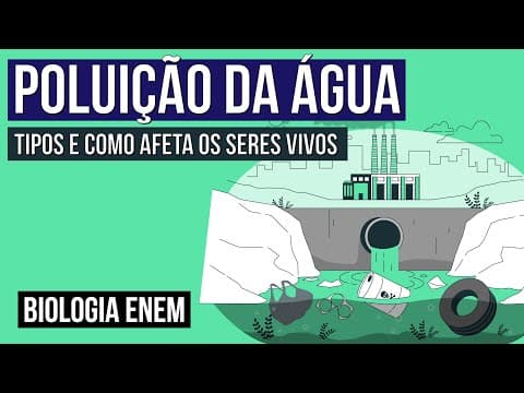 Thumbnail da aula: POLUIÇÃO DA ÁGUA: tipos e como afeta os seres vivos | Biologia para o Enem | Cláudia de Souza Aguiar