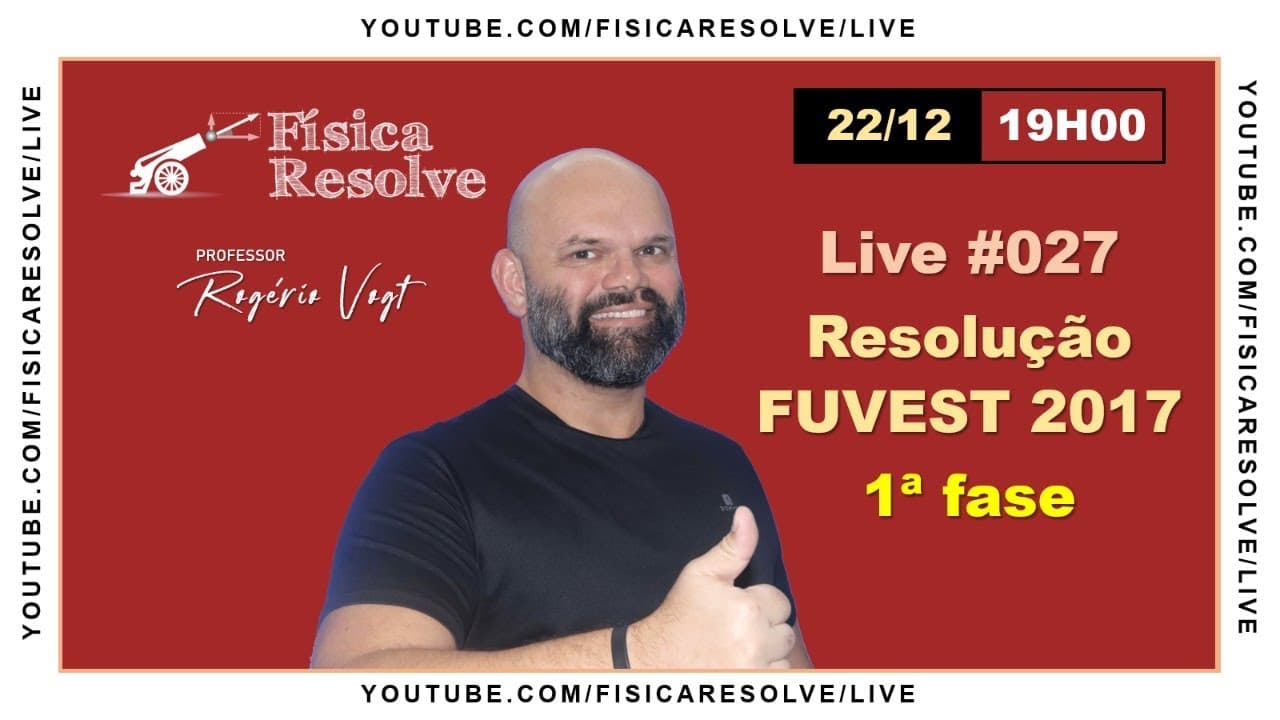 Thumbnail: Resolução da prova  de física da FUVEST 2017 - 1a fase