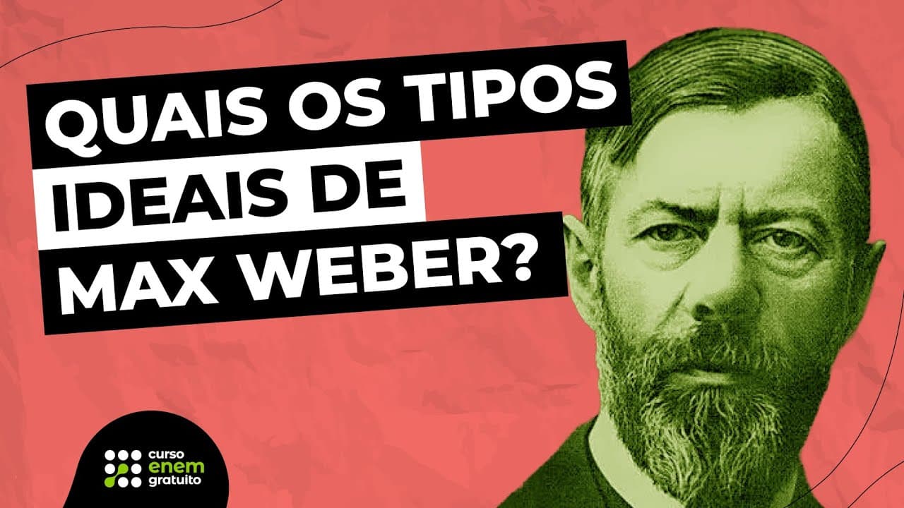 Thumbnail: QUAIS OS TIPOS IDEAIS DE MAX WEBER? | Sociologia para o Enem | Fábio Pereira