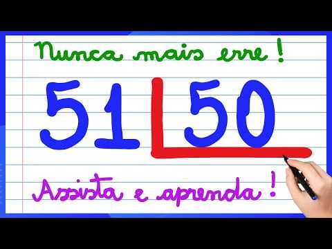 Thumbnail da aula: NUNCA MAIS ERRE DIVISÃO! APRENDA COMO FAZER DIVISÃO!