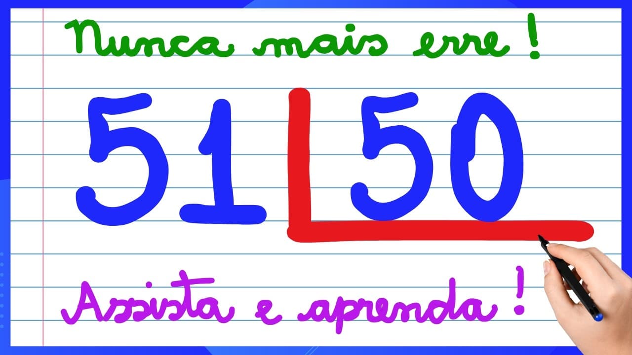 Thumbnail: NUNCA MAIS ERRE DIVISÃO! APRENDA COMO FAZER DIVISÃO!