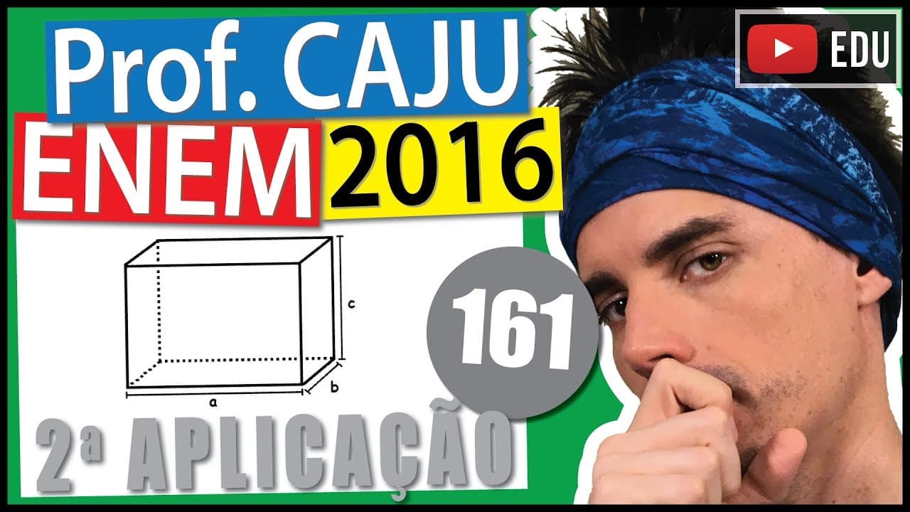 Thumbnail: [ENEM 2016 2Ap] 161 📓 GEOMETRIA ESPACIAL Uma caixa-d'água em forma de um paralelepípedo retângulo