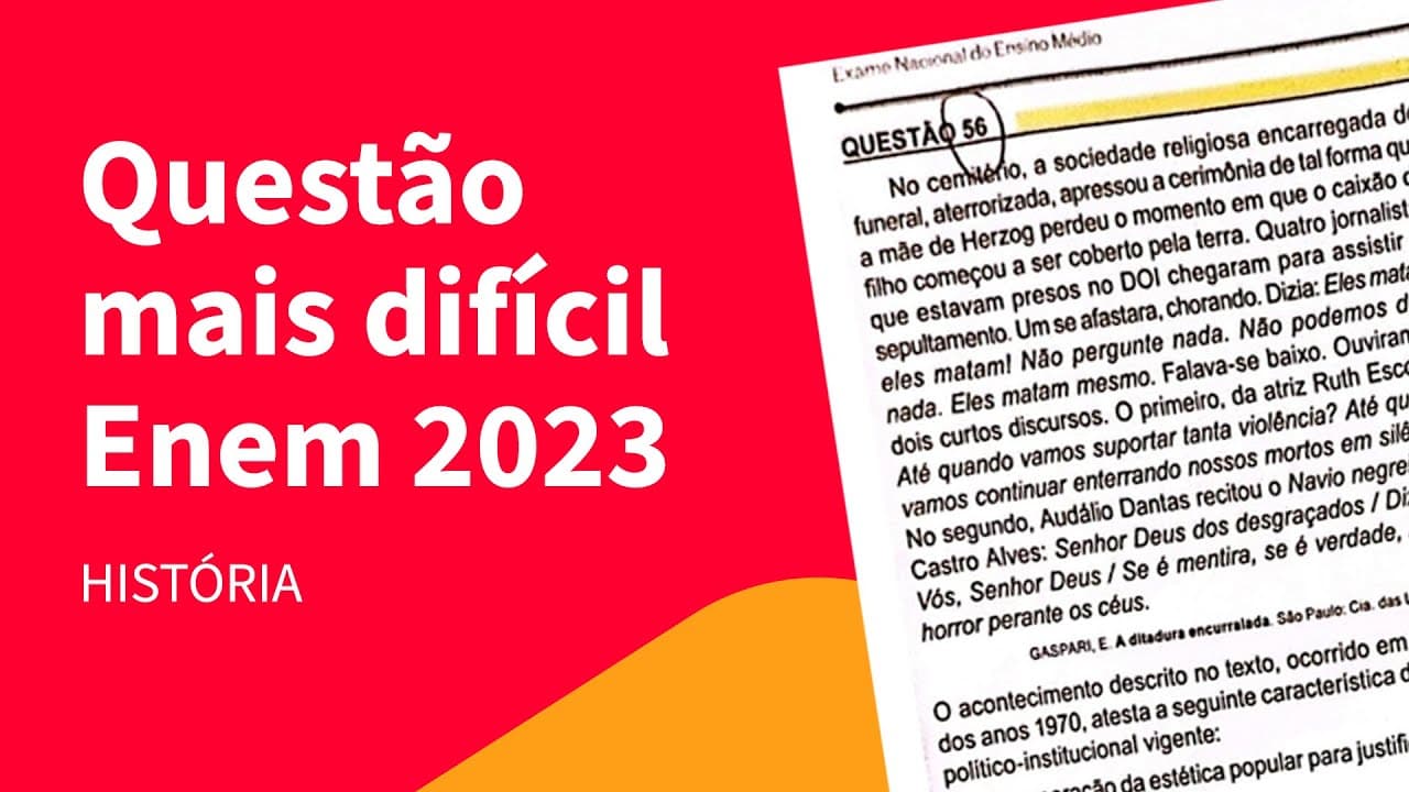 Thumbnail: Entendendo uma questão de História do ENEM 2023 | ProEnem