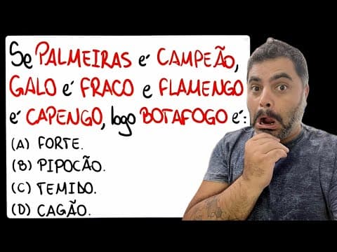 Thumbnail da aula: ⚽️ Se PALMEIRAS é CAMPEÃO, GALO é FRACO e FLAMENGO é CAPENGO, logo BOTAFOGO é? 😱 Brasileirão 2023