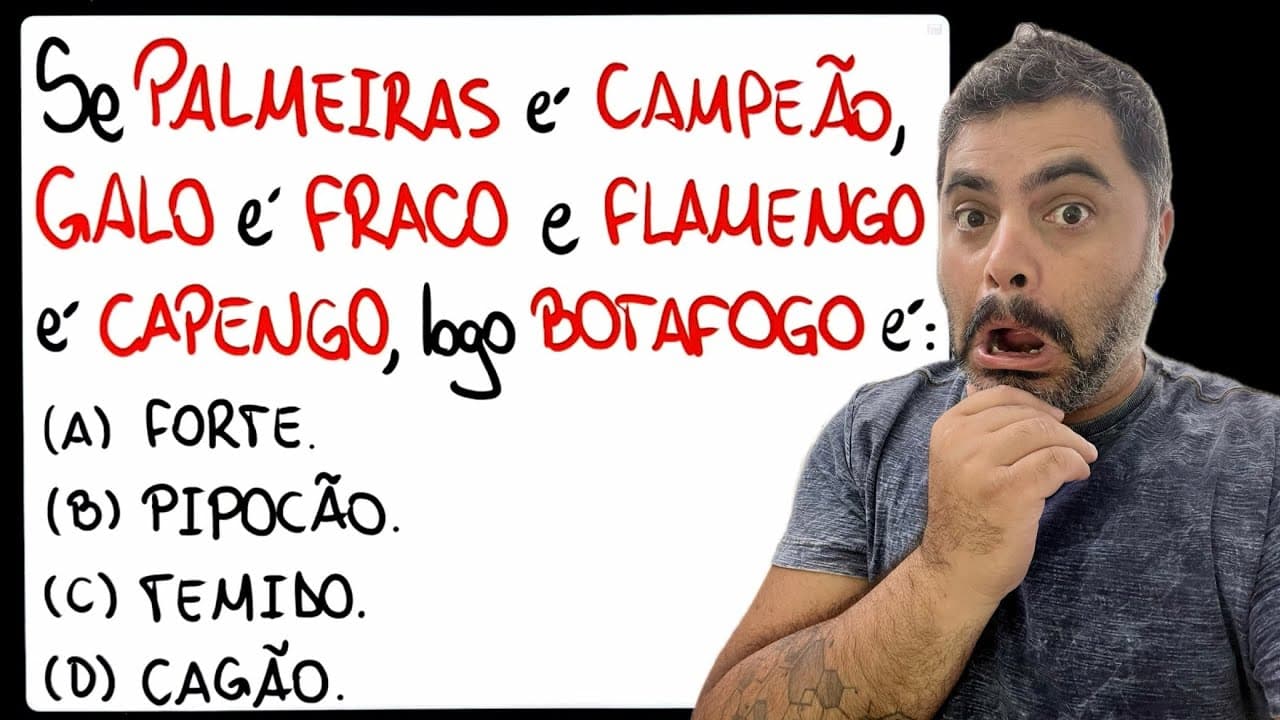 Thumbnail: ⚽️ Se PALMEIRAS é CAMPEÃO, GALO é FRACO e FLAMENGO é CAPENGO, logo BOTAFOGO é? 😱 Brasileirão 2023