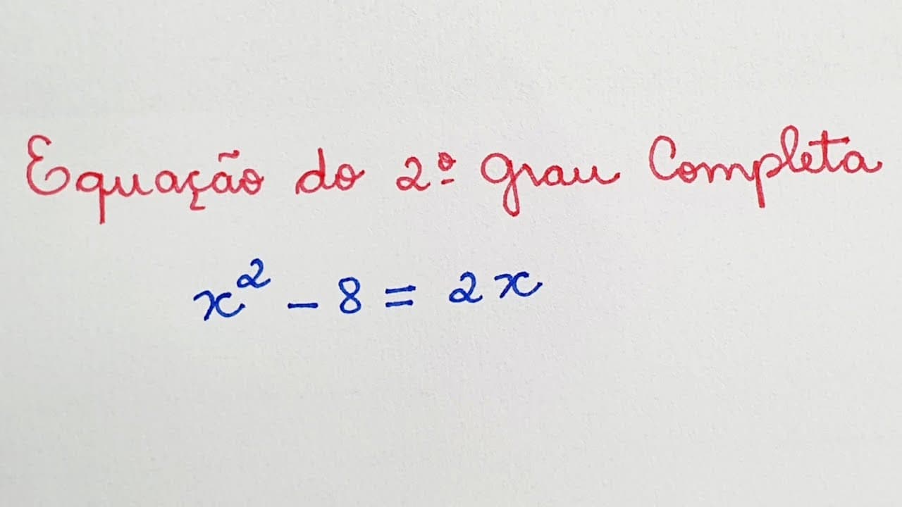 Thumbnail: 📡 Equação do 2° Grau Completa - Professora Angela Matemática